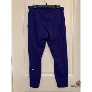 Lululemon Wunder Train High-Rise Tight with Pockets Size 12 24" Larkspur Blue